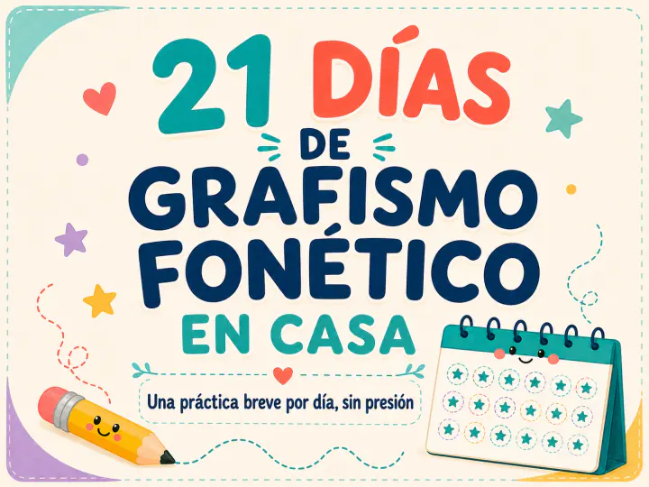 Portada del bono 21 Días de Grafismo Fonético en Casa