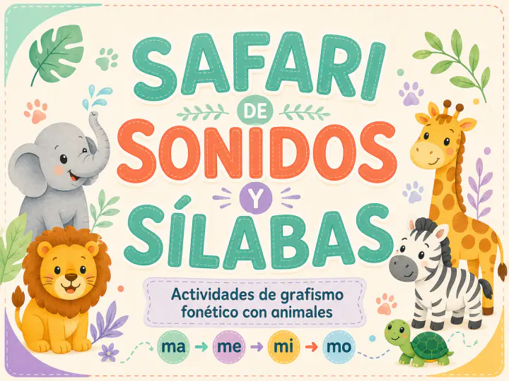 Portada del bono Safari de Sonidos y Sílabas