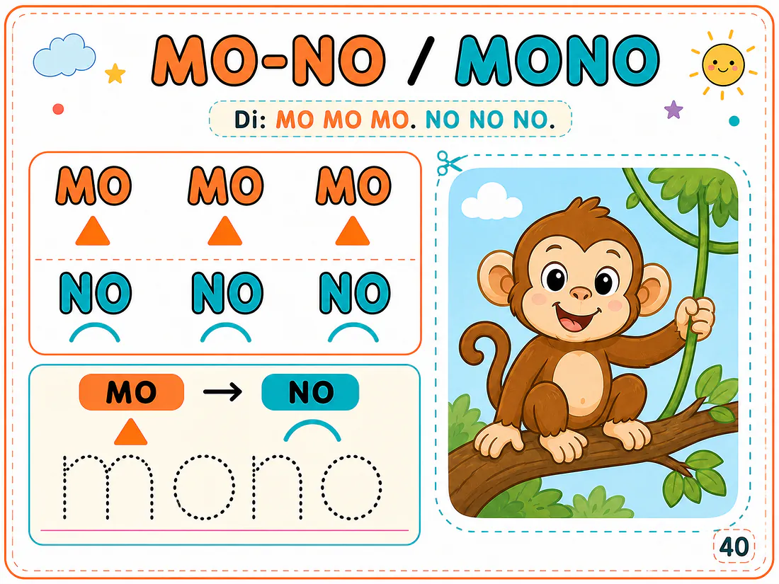 Página real 2: práctica de la palabra MONO