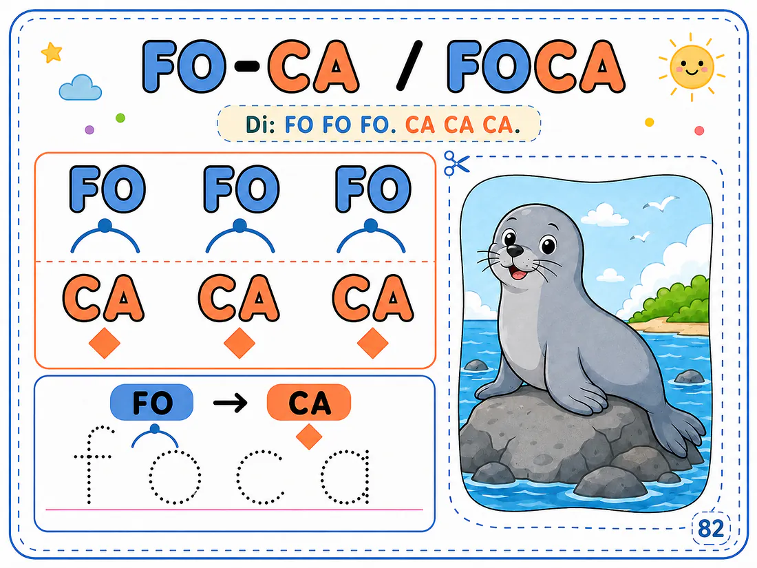Página real 13: práctica de la palabra FOCA